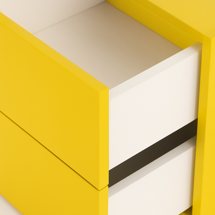 Leziter Boxie dulap de perete cu 2 sertare 40x40x37 cm galben [9]