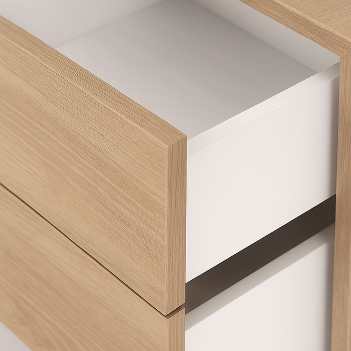 Leziter Boxie dulap de perete cu 2 sertare 40x40x37 cm stejar sonoma [9]