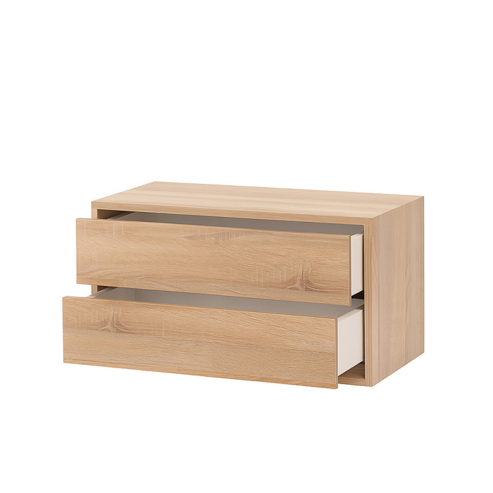 Leziter Boxie dulap de perete cu 2 sertare 40x80x37 cm stejar sonoma [8]