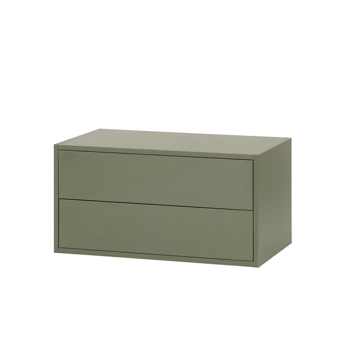 Leziter Boxie dulap de perete cu 2 sertare 40x80x37 cm verde [7]
