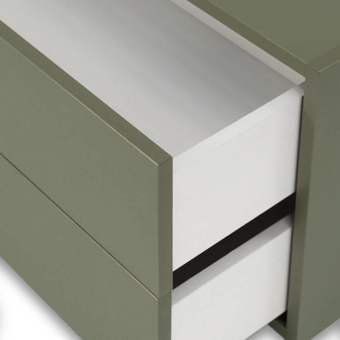 Leziter Boxie dulap de perete cu 2 sertare 40x80x37 cm verde [9]