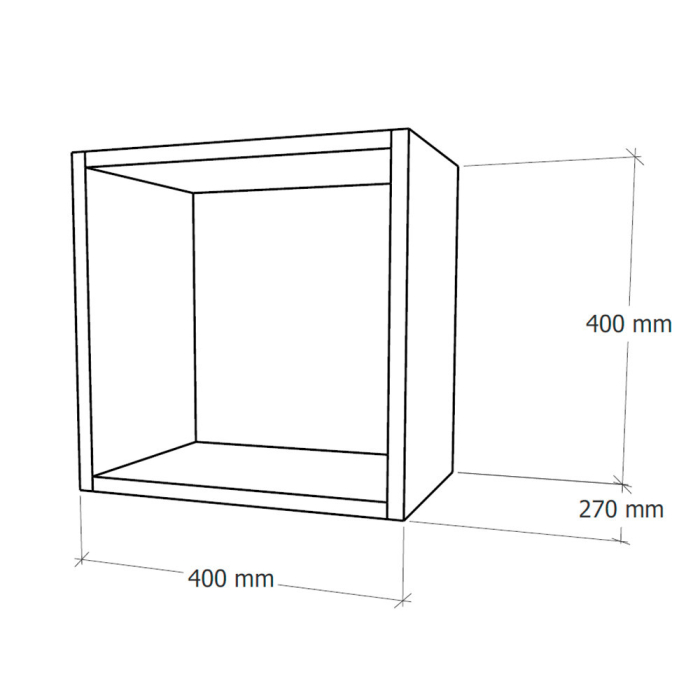 Leziter Boxie dulap de perete deschis 40x40x27 cm dove [3]