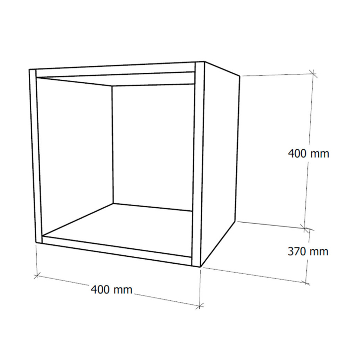 Leziter Boxie dulap de perete deschis 40x40x37 cm antracit [3]
