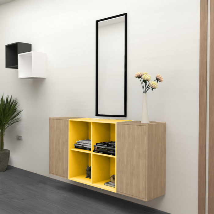 Leziter Boxie dulap de perete deschis 80x80x37 cm dove [2]