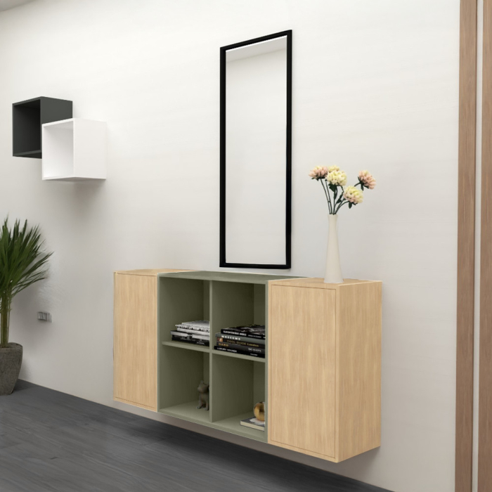 Leziter Boxie dulap de perete deschis 80x80x37 cm verde [2]