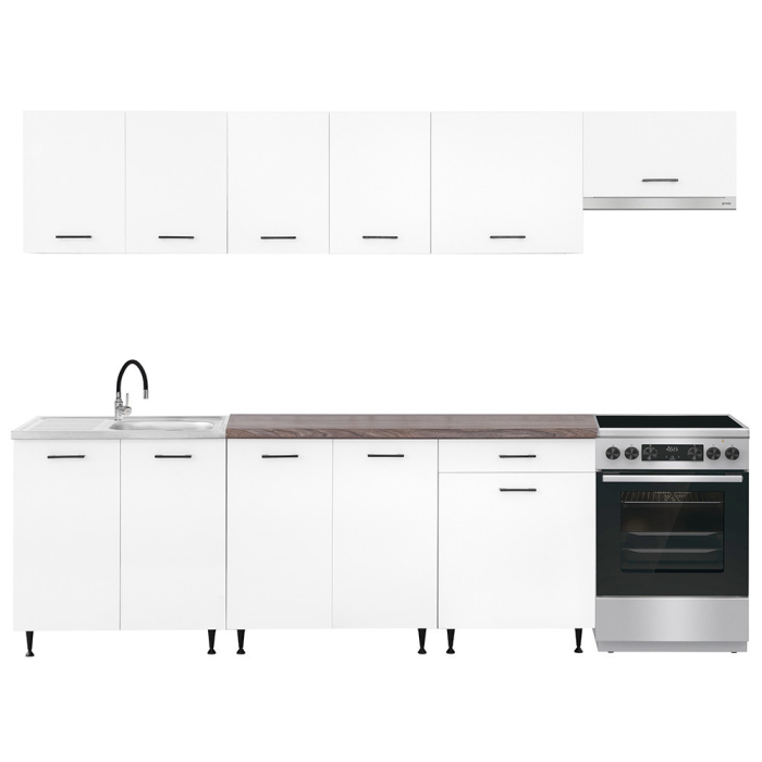 Leziter Bucătărie Primo 280 alb, cu blat rauna sil [7]