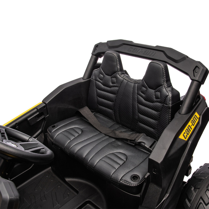 Leziter Buggy electric pentru copii Can-Am Maverick 4x4, galben, pentru 2 persoane [9]