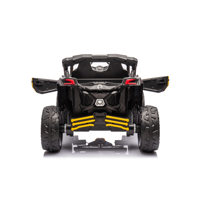 Leziter Buggy electric pentru copii Can-Am Maverick 4x4, galben, pentru 2 persoane [7]