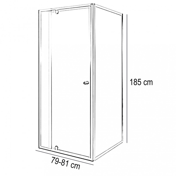 Leziter Cabină de duș asimetrică de colț Flexi 80x90 cm fără cădiță de duș [5]