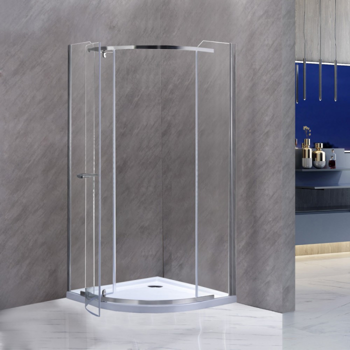 Leziter Cabină de duș curbată Moon TR 80x80 cm fără cădiță de duș [4]