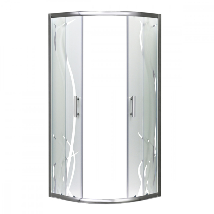 Leziter Cabină de duș curbată Spirit Bamboo 80x80 cm fără cădiță de duș [7]