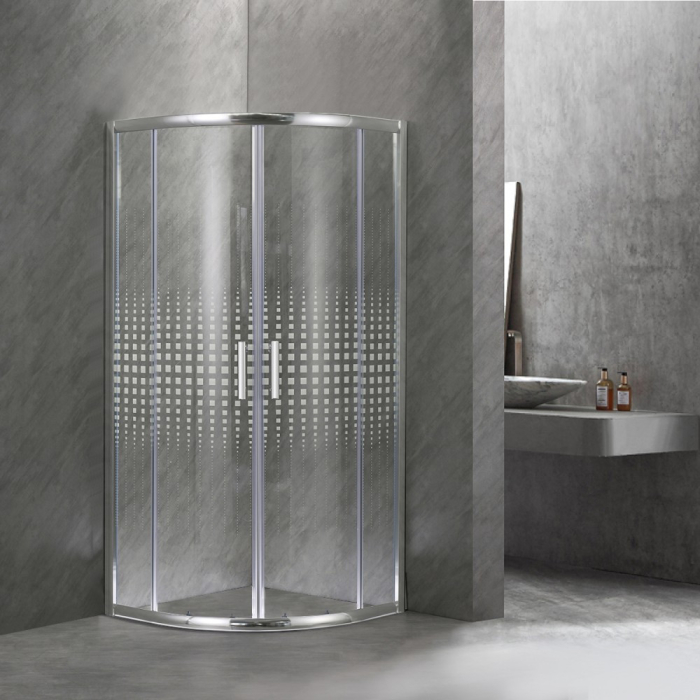 Leziter Cabină de duș curbată Spirit Matrix 90x90 cm fără cădiță de duș [2]