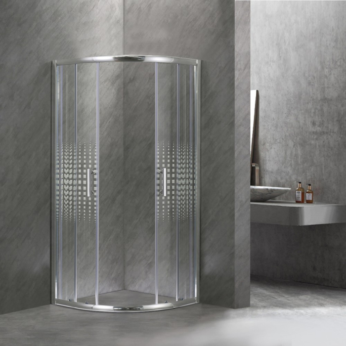 Leziter Cabină de duș curbată Spirit Matrix 90x90 cm fără cădiță de duș [3]