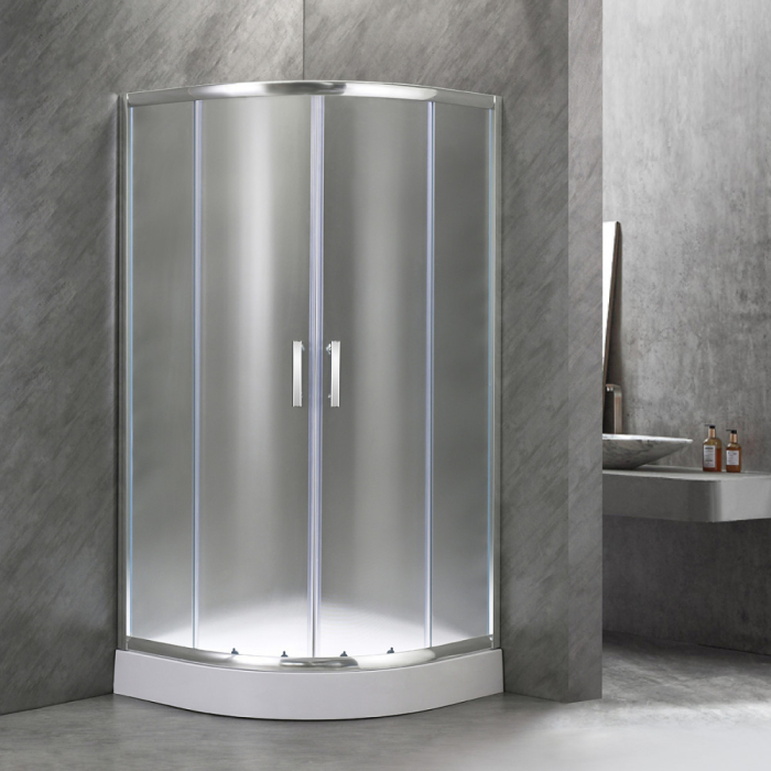 Leziter Cabină de duș curbată Spirit Matt 90x90 cm cu cădiță de duș [2]