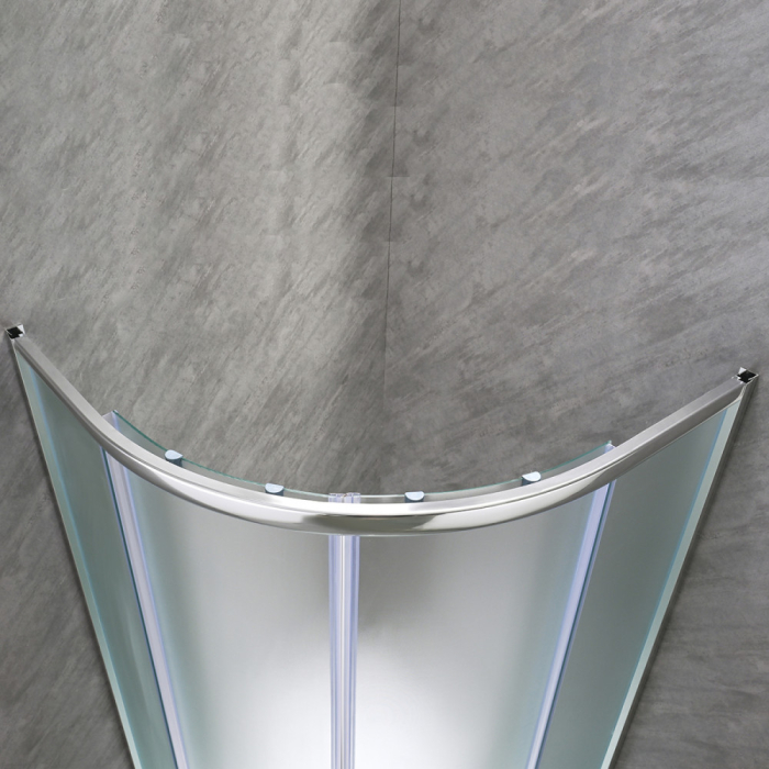 Leziter Cabină de duș curbată Spirit Matt 90x90 cm cu cădiță de duș [10]