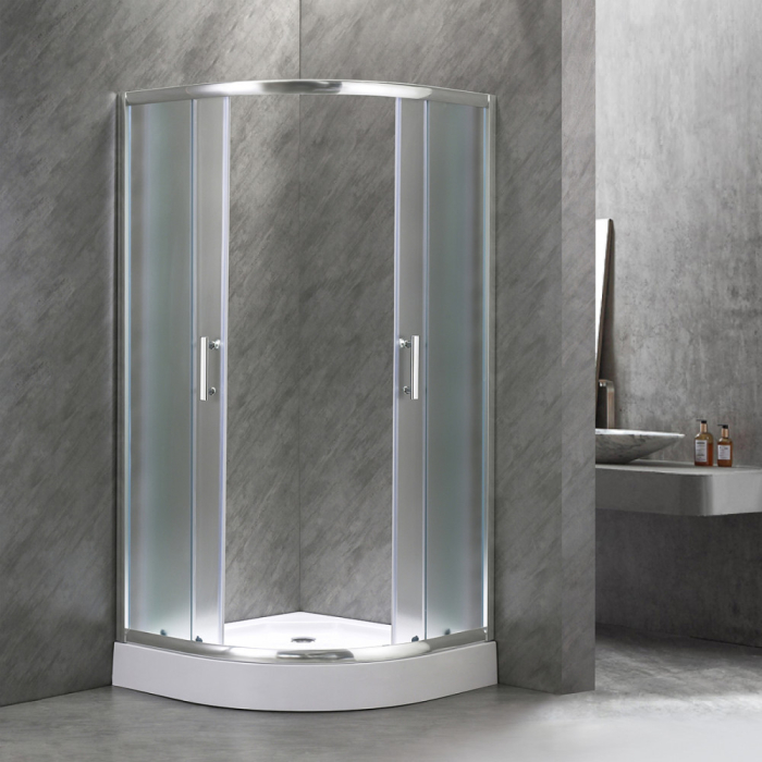 Leziter Cabină de duș curbată Spirit Matt 90x90 cm cu cădiță de duș [8]