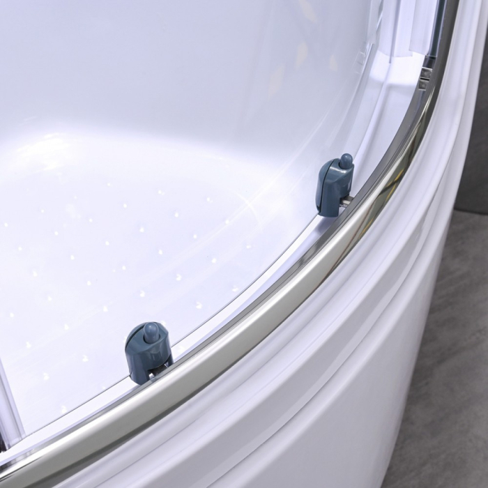 Leziter Cabină de duș Karolino 90 neagră cu tavă adâncă [9]