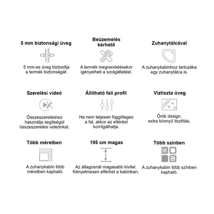 Leziter Cabină de duș Marco White II 90x90 cm cu cădiță de duș [6]