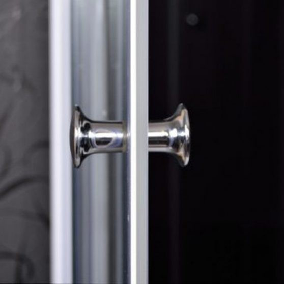 Leziter Cabină de duș pătrată Polo White II, albă, cu cădiță de duș acrilică, 90x90x195 cm [10]