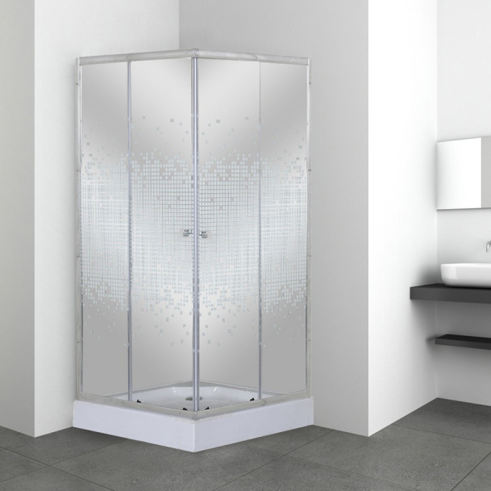 Leziter Cabină de duș pătrată Mia 90x90 cm fără cădiță de duș [3]