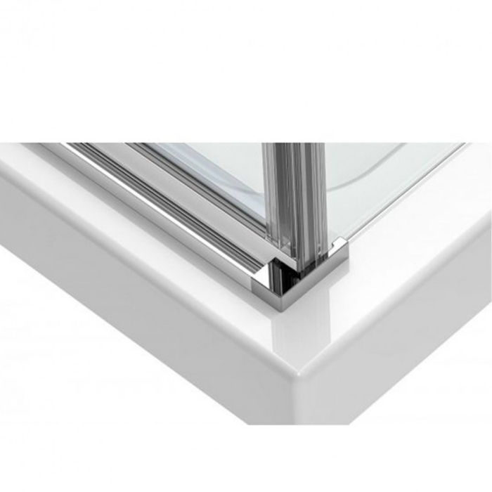 Leziter Cabină de duș pătrată simplă cu ușă batantă fără cădiță de duș [4]