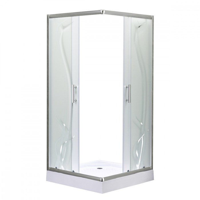 Leziter Cabină de duș pătrată Spirit BAMBOO 80x80, cu cădiță de duș acrilică armată [7]