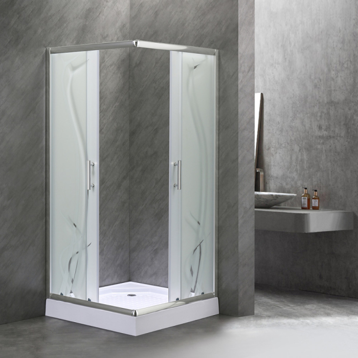 Leziter Cabină de duș pătrată Spirit BAMBOO 80x80, cu cădiță de duș acrilică armată [8]