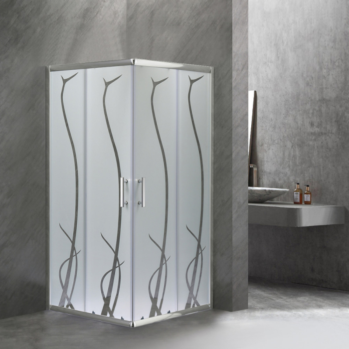 Leziter Cabină de duș pătrată Spirit BAMBOO 80x80, fără cădiță de duș [2]