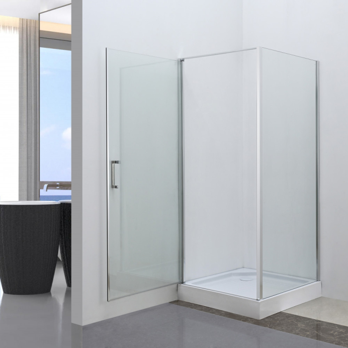 Leziter Cabină de duș pătrată Swing 80x80 cm fără cădiță de duș [4]