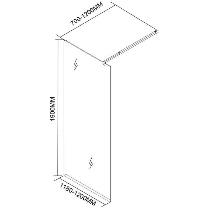Leziter Cabină de duș River walk-in 120x190 cm cromată [3]