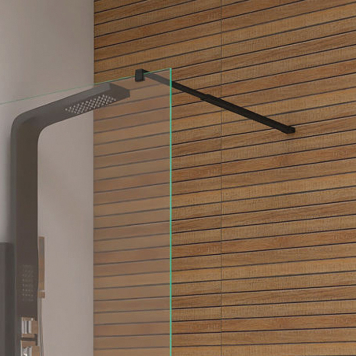 Leziter Cabină de duș River walk-in 90x190 cm neagră [4]