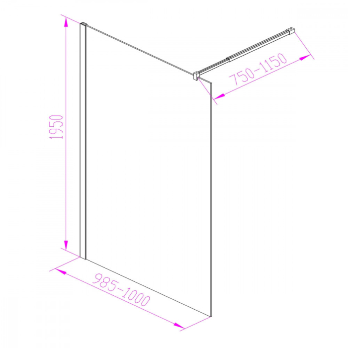 Leziter Cabină de duș Walker 100x195 cm [8]