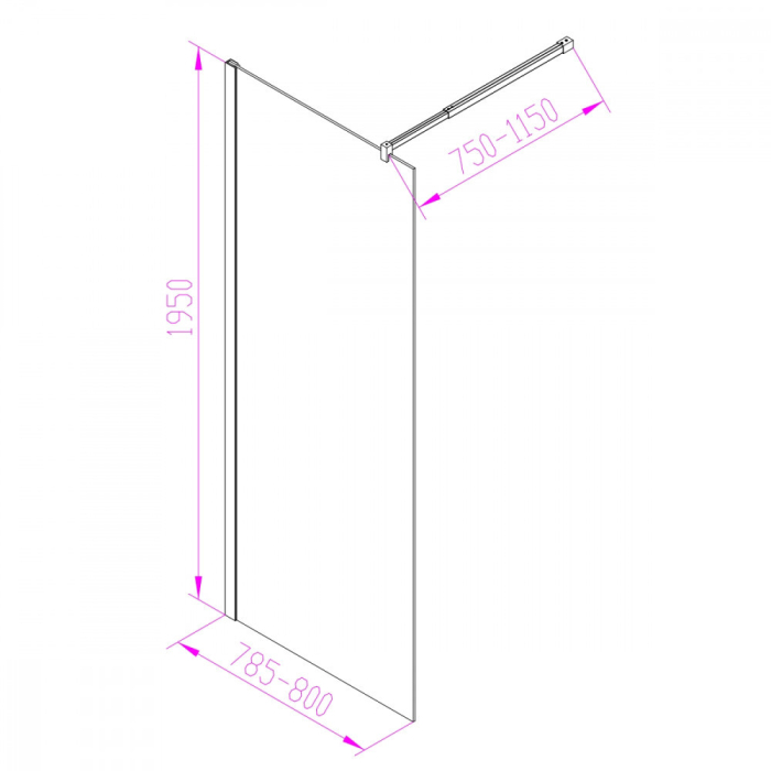Leziter Cabină de duș Walker 80x195 cm [8]