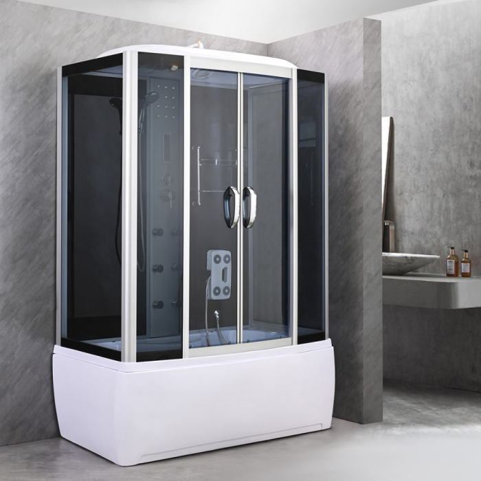 Leziter Cadă cu hidromasaj Emilia 85x150 cm cu electronică Neagră [10]