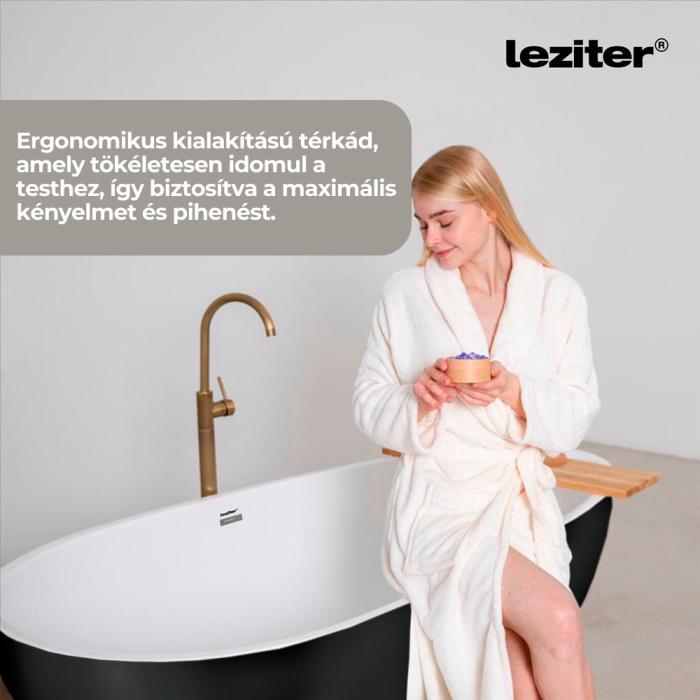 Leziter Cadă de baie independentă Noa neagră [4]