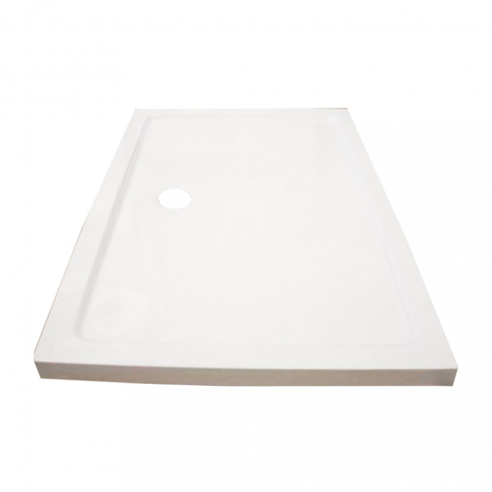 Leziter Cădiță de duș acrilică pătrată asimetrică Modena Slim, 80x120 cm [5]