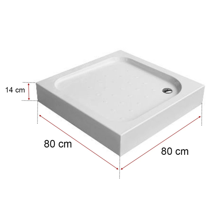 Leziter Cădiță de duș acrilică pătrată Klonberg 80x80 cm 80x80 cm [3]