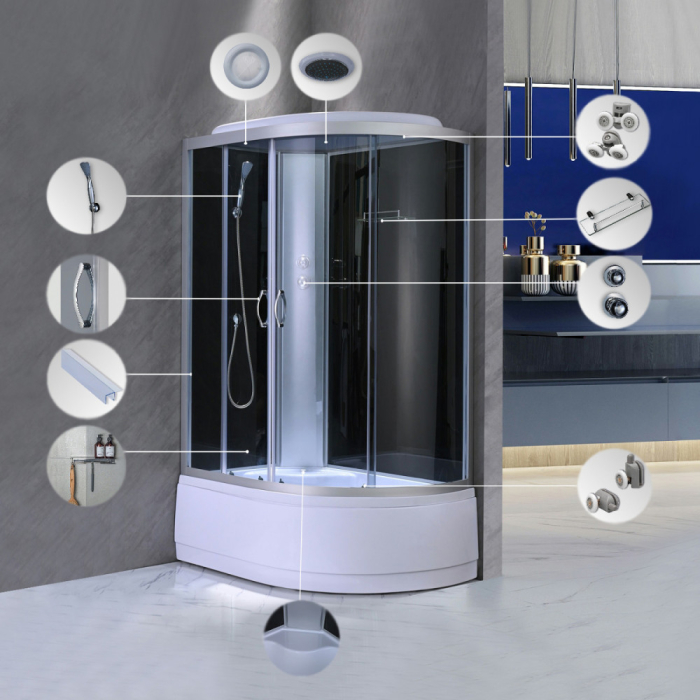 Leziter Cădiță de duș Cora adâncime 80x120 cm [6]