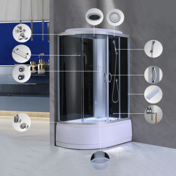 Leziter Cădiță de duș Cora adâncime 80x120 cm [6]