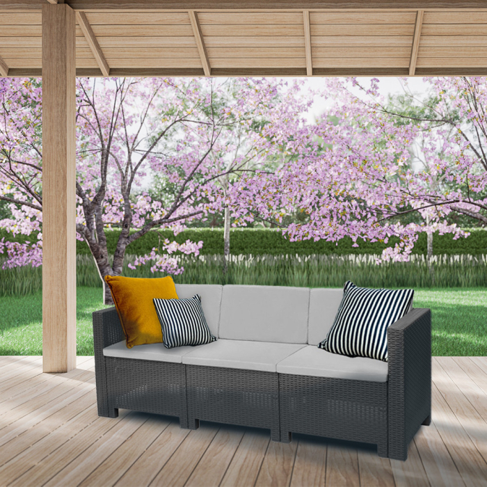 Leziter Canapea de grădină City cu 3 locuri [2]