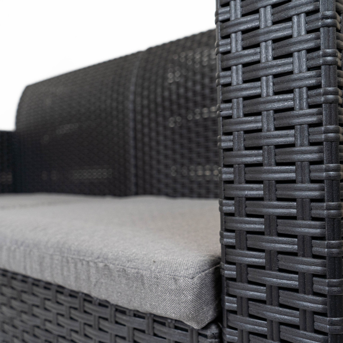 Leziter Canapea de grădină Nero cu 2 locuri [6]