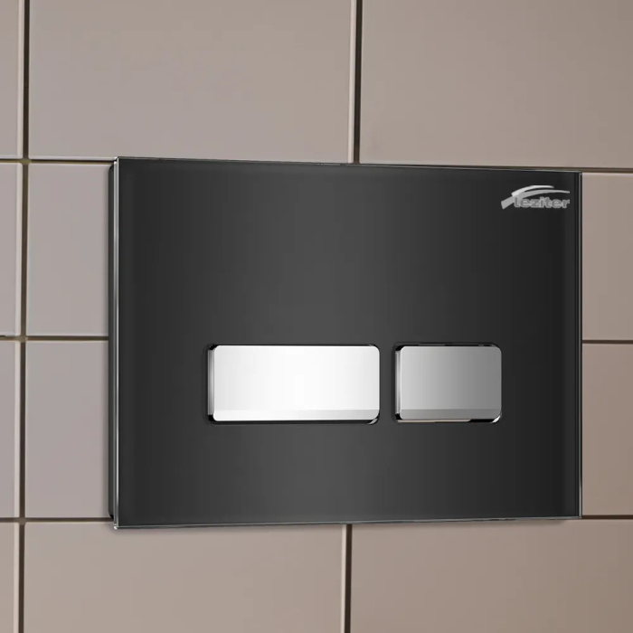 Leziter Capac de toaletă Roya 022 din sticlă neagră [3]