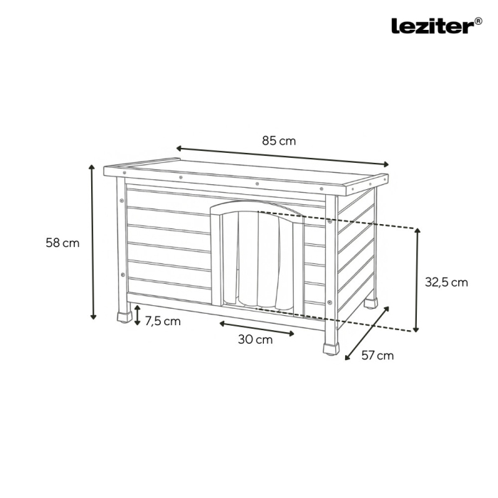 Leziter Casă de câine Smiley Basic [3]