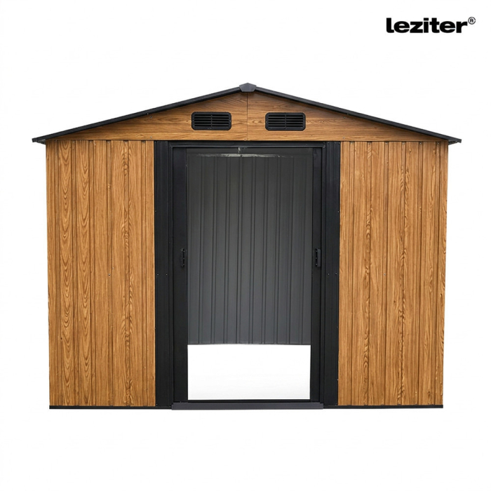 Leziter Depozit pentru unelte de grădină Alaska 6x8, stejar auriu-antracit [7]