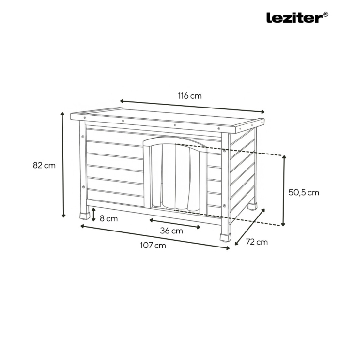 Leziter Casă pentru câini Smiley Basic "XL" [3]