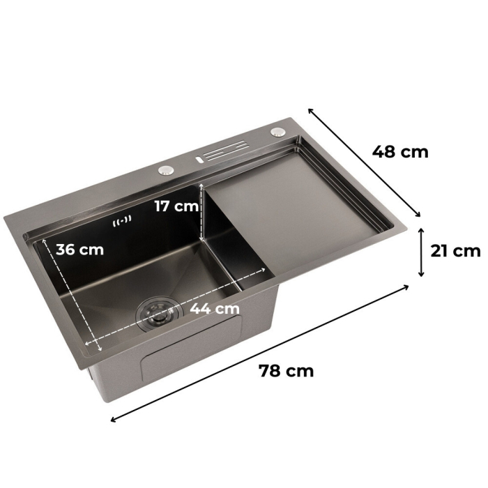 Leziter Chiuvetă din oțel inoxidabil Dahlia III [3]