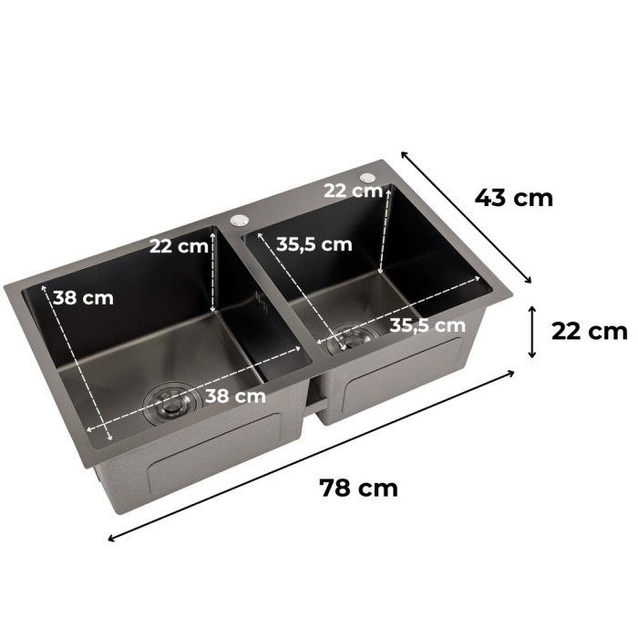 Leziter Chiuvetă din oțel inoxidabil Meria IV [3]