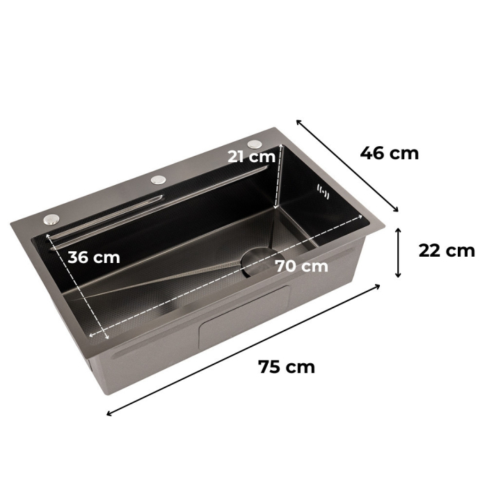 Leziter Chiuvetă Holly din oțel inoxidabil [3]