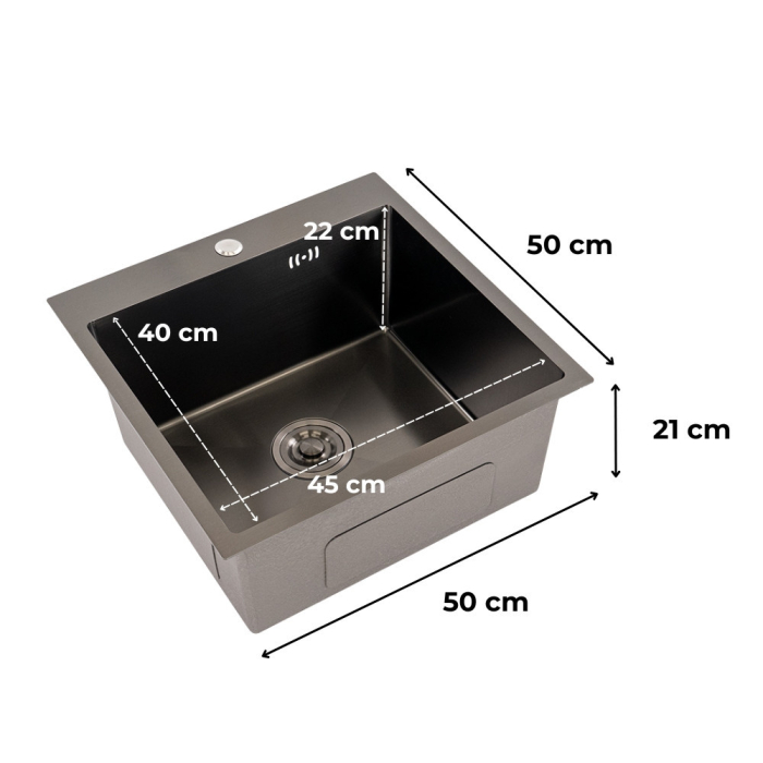 Leziter Chiuvetă Korin din oțel inoxidabil [3]