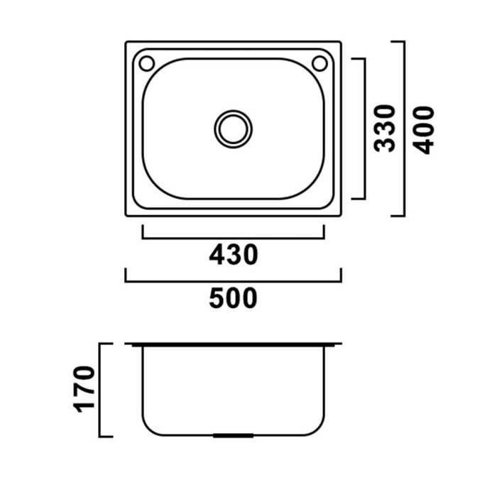 Leziter Chiuvetă pătrată Mont din oțel inoxidabil cu o singură cuvă [3]